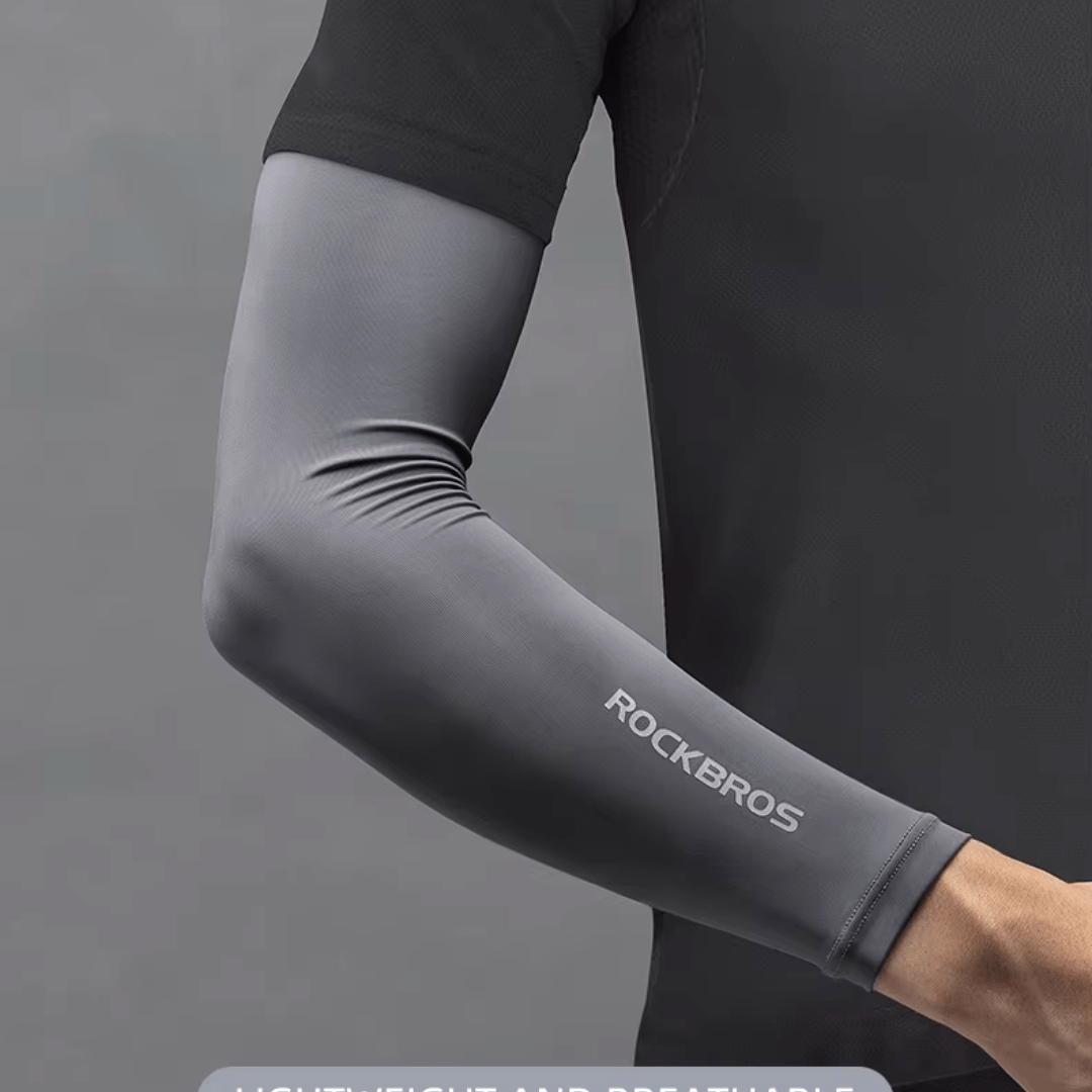 Manguito de Compressão UV 50+ (Par) – Proteção Solar Máxima, Conforto Térmico e Performance Esportiva