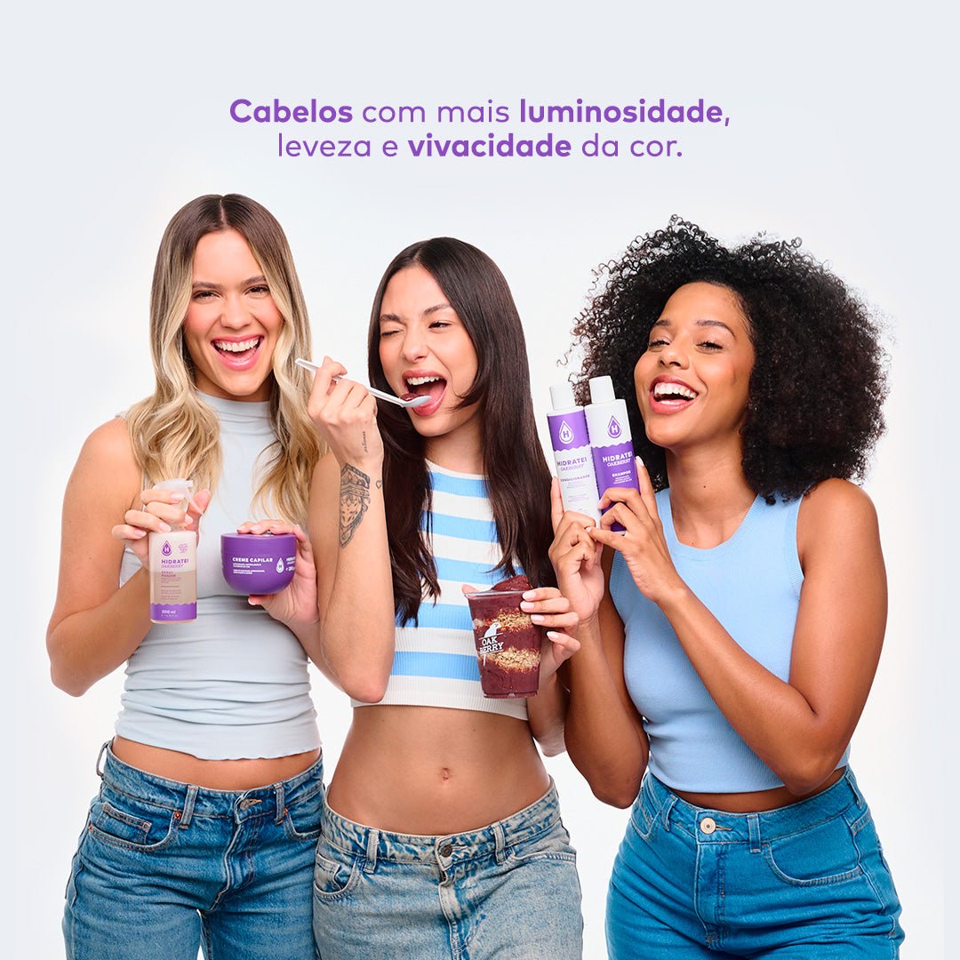 Kit Shampoo + Creme + Condicionador OAKBERRY