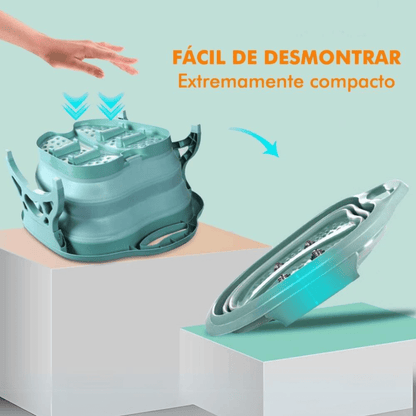 Bacia Dobrável para Spa de Pés com Rolos Massageadores – Conforto para Pés Cansados