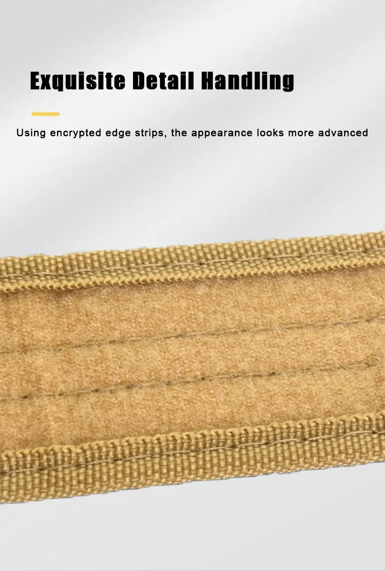 New Style Men's Quick-Release Tactical Belt - Outdoor Camouflage Nylon Wide Waist Belt for Mountaineering, Hiking, Work, Fishing