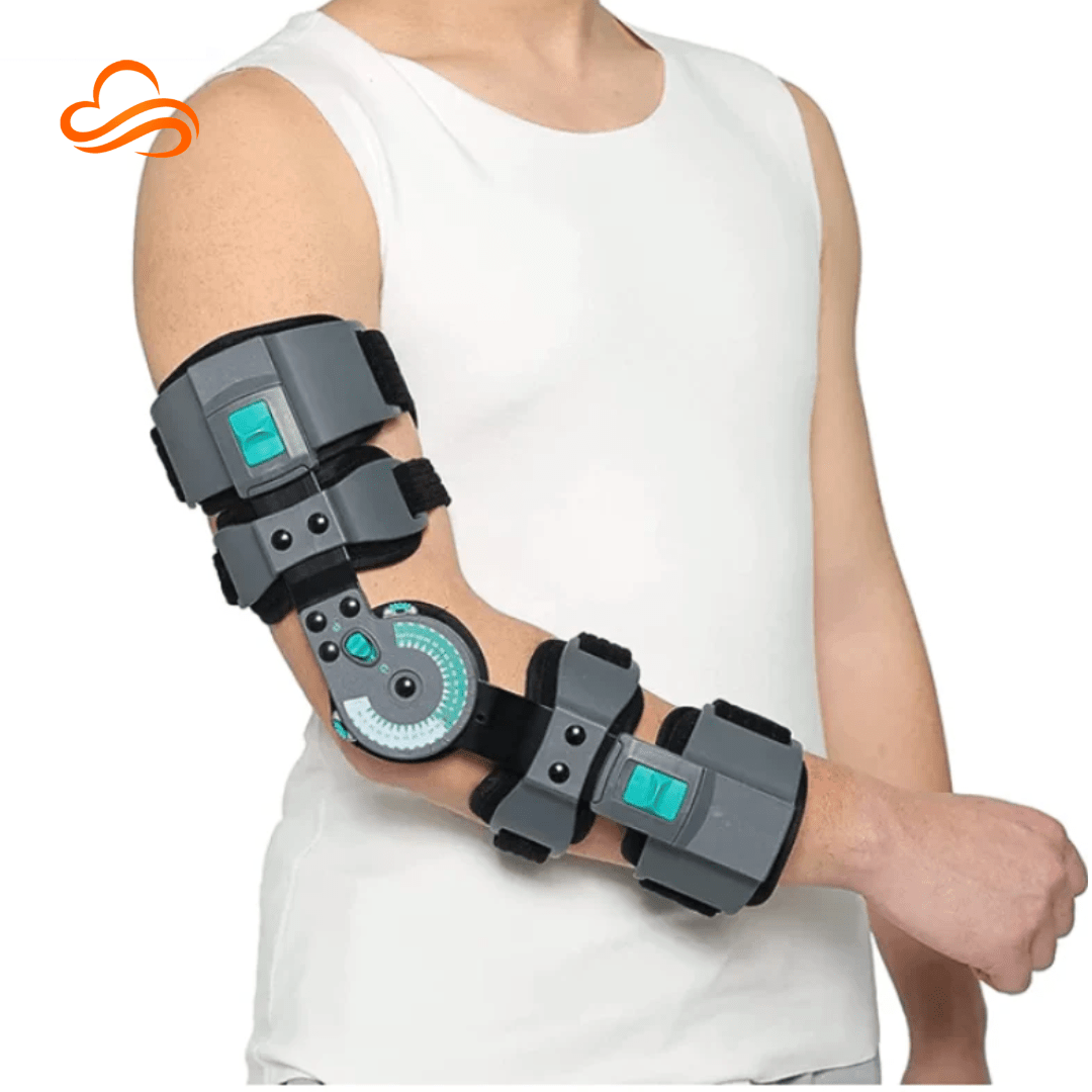 Suporte Articulado Ajustável para o Cotovelo – Estabilização de Ângulo (0º-120º) e Conforto