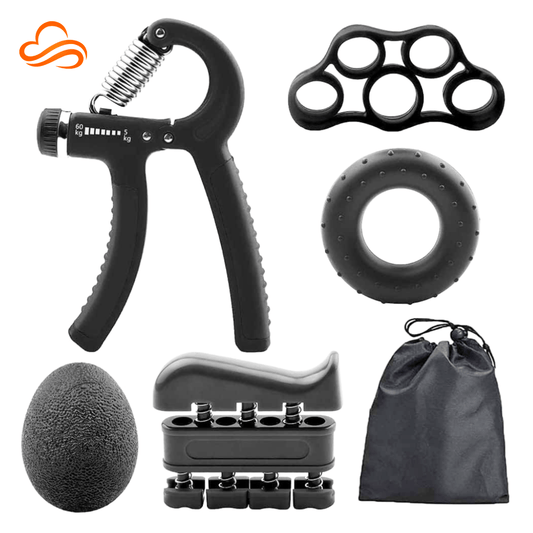 Kit Fortalecedor de Mãos e Dedos 4 em 1 – Reabilitação, Alívio da Artrite e Aumento de Força para Musculação