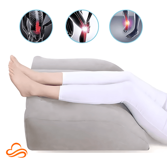 Apoio Inflável para Pés e Pernas  – Almofada Aveludada Multiuso para Conforto e Circulação