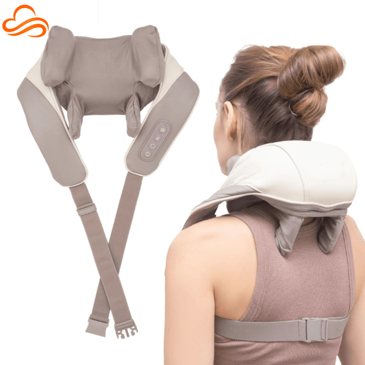 Massageador Shiatsu 3 em 1 (Pescoço e Ombro) – Terapia de Calor, Vibração e Alívio da Tensão Profunda (Recarregável)