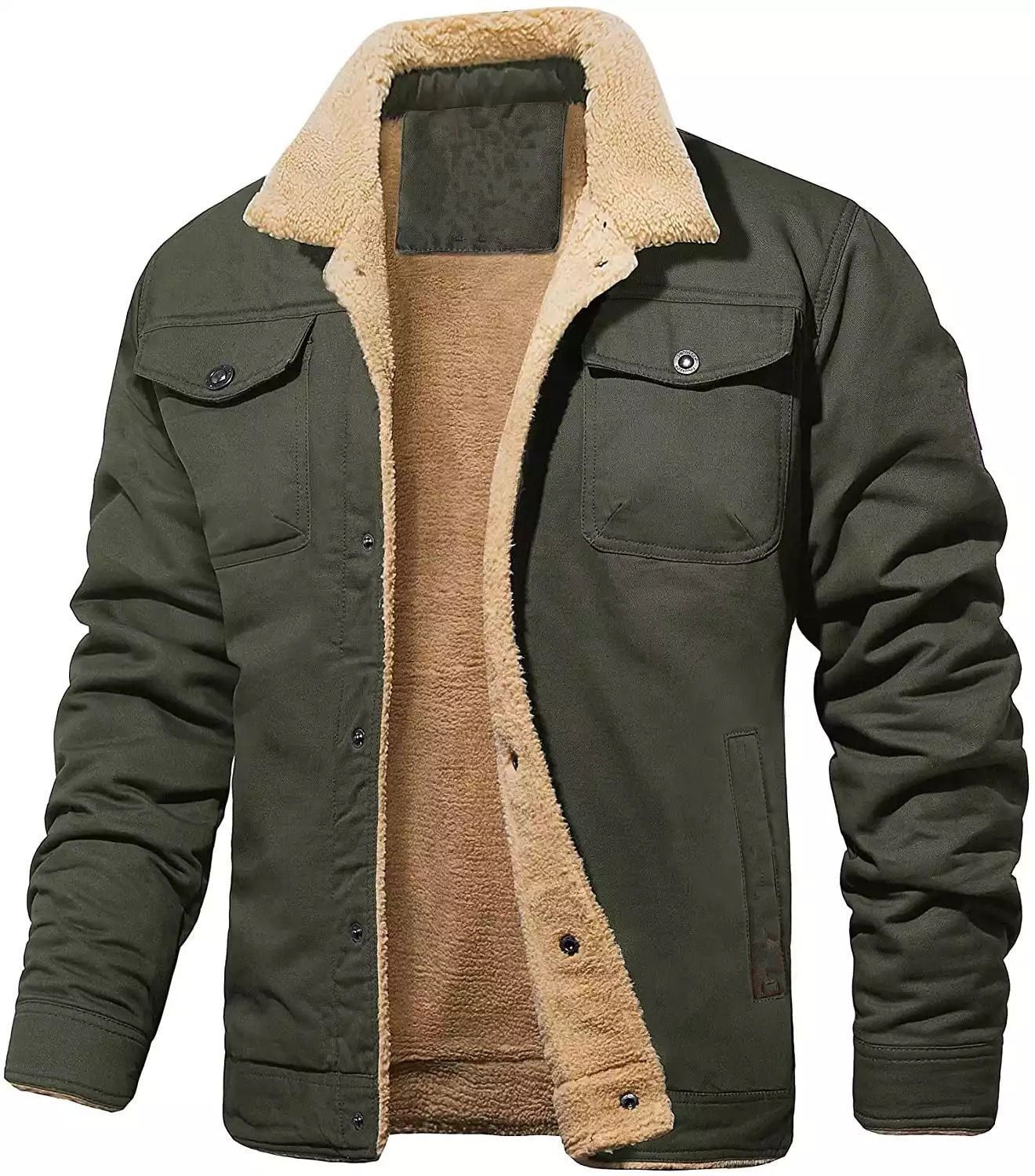 Men's Retro Western Winter Fleece Jacket