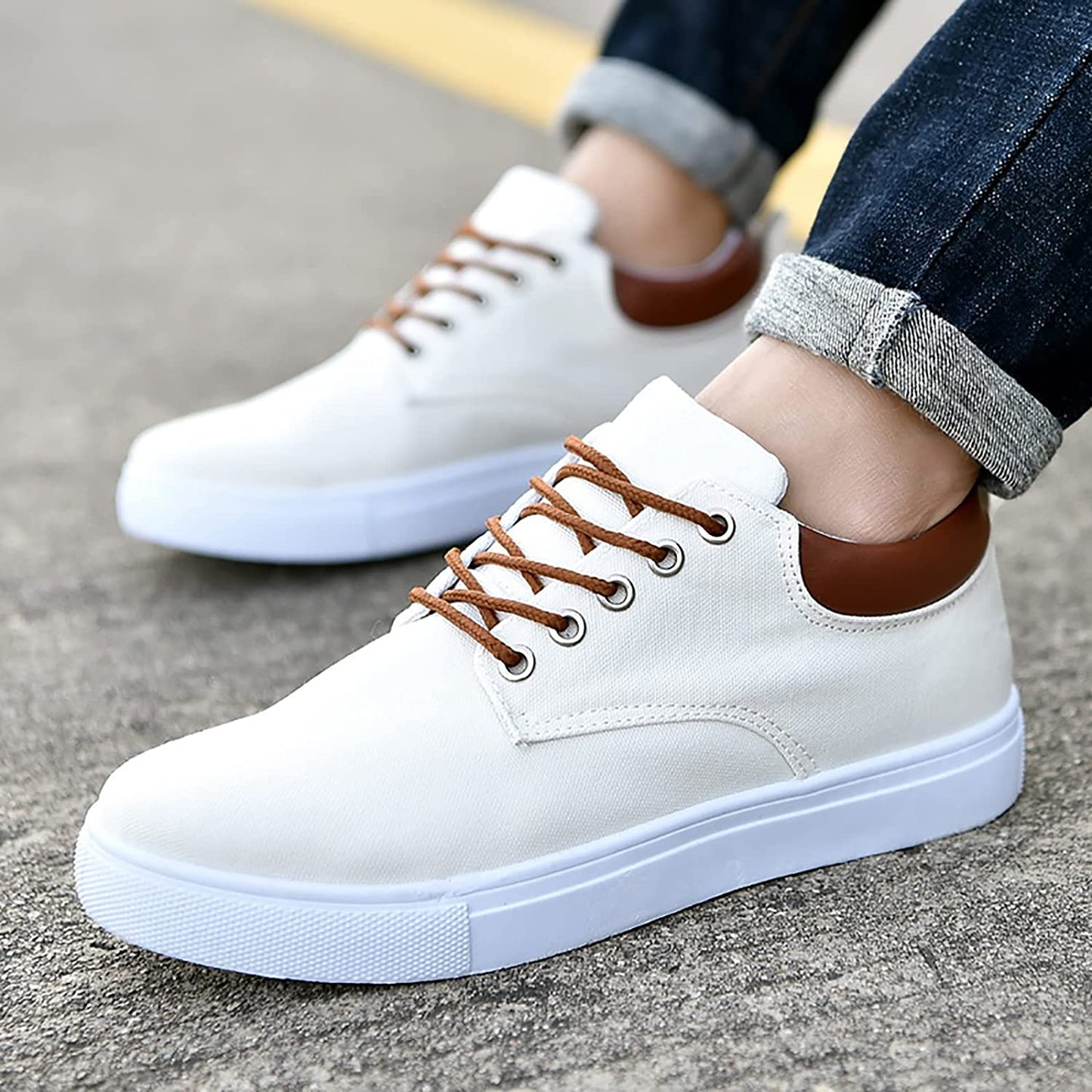 Magnus - Men’s Sneakers with a Crisp White Sole