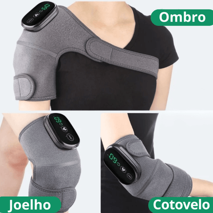 Terapia 3 em 1: Massageador e Aquecedor para Joelho, Ombro e Cotovelo – Alívio Rápido da Dor e Rigidez