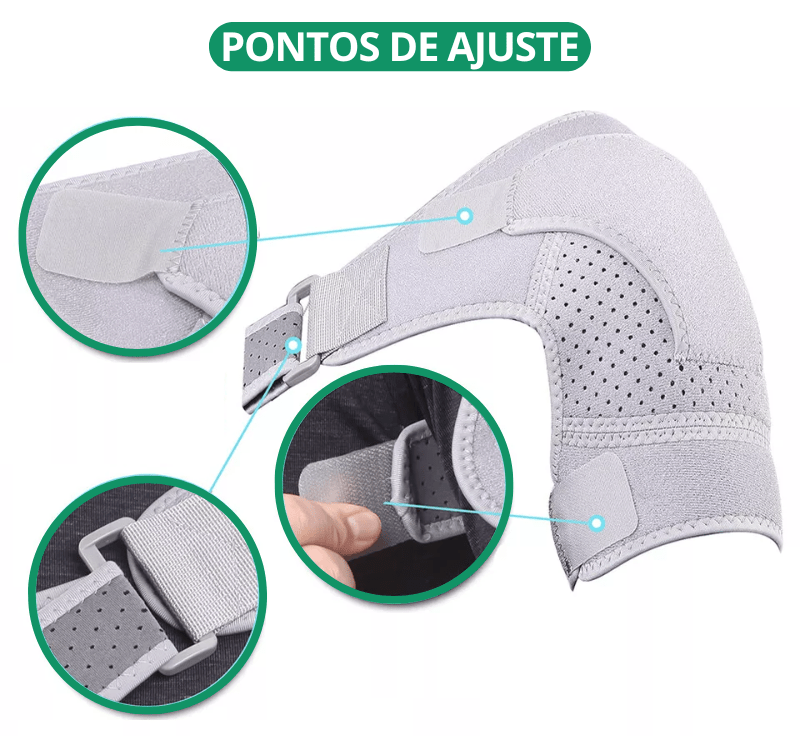 Suporte Ombro Ortopédico Ajustável – Estabilização, Alívio da Dor e Recuperação de Lesões (Neoprene)