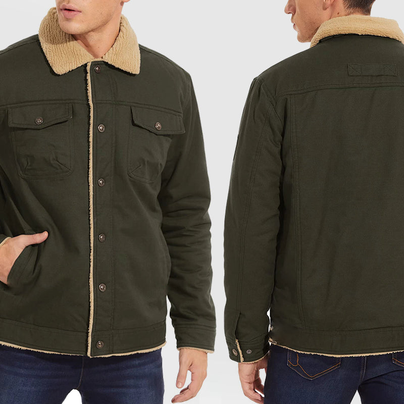 Men's Retro Western Winter Fleece Jacket