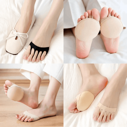 Almofada em Gel Favo de Mel para o Antepé – Amortecimento Ortopédico, Alívio de Dor e Uso com Salto Alto (Par)