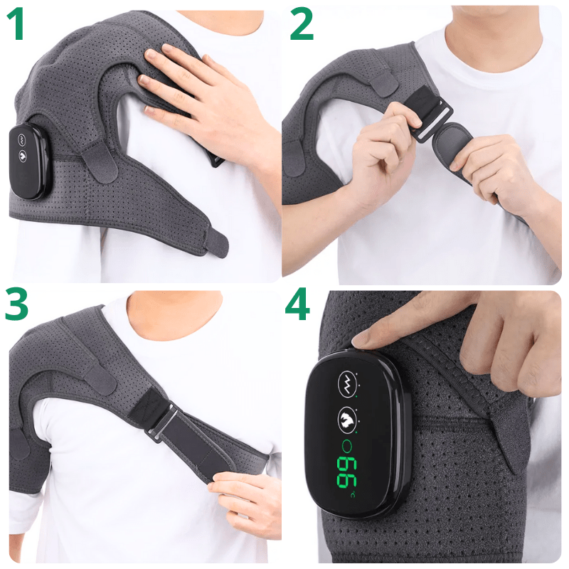 Terapia 3 em 1: Massageador e Aquecedor para Joelho, Ombro e Cotovelo – Alívio Rápido da Dor e Rigidez