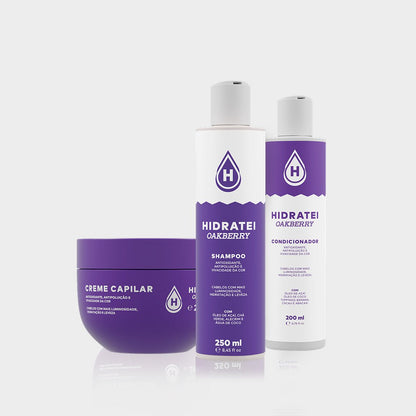 Kit Shampoo + Creme + Condicionador OAKBERRY