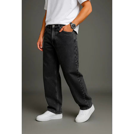 Calça Balão Jeans Masculina Bag Boca Larga Streetwear Reta